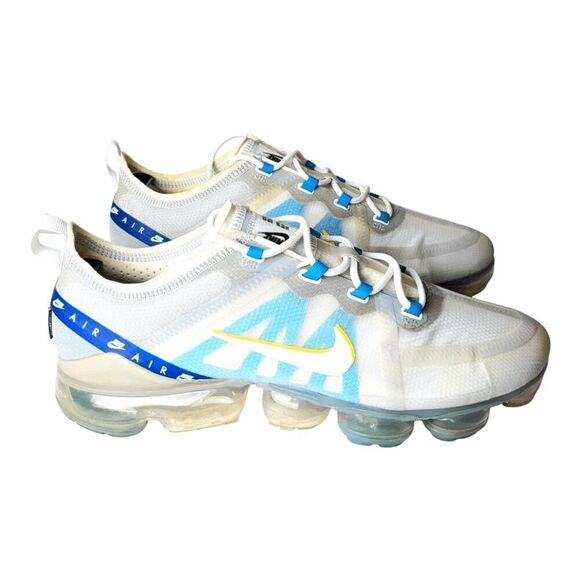 NIKE Air VaporMax 2019 'White University Gold Wolf Grey' Running Shoes Size 11.5 - Picture 3 of 9